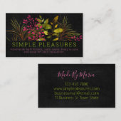 黒板手作りの風呂爆弾ソークスクラブ石鹸 名刺 (正面/裏面)