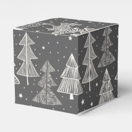 黒板手描きクリスマスツリー雪 フェイバーボックス