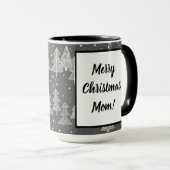 黒板手描きクリスマスツリー雪 マグカップ (正面右)