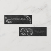 黒板手描きフローラ結婚のウェブサイトカード コーリングカード (正面/裏面)