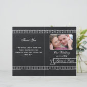 黒板折り畳み写真結婚式プログラム (スタンド正面)