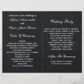 黒板折り畳み写真結婚式プログラム (裏面)