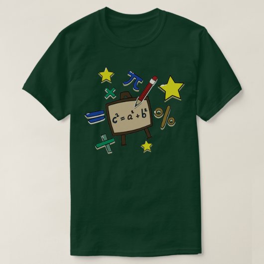 黒板描数学の贈り物 Tシャツ (デザイン正面)