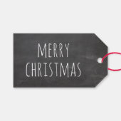 黒板教室のクリスマス 学校の休み ギフトタグ (正面(横))