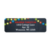 黒板数々のライト赤パーソナライズされた ラベル (正面)