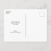 黒板数々の写真コラージュベビー誕生 案内ポストカード (裏面)