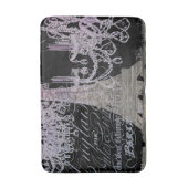 黒板文字シャンデリアエッフェル塔 バスマット (正面縦)