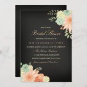 黒板春葉ブライダルシャワー招待 招待状 (正面/裏面)