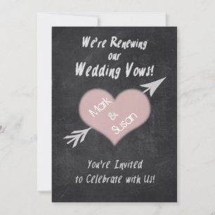 黒板更新結婚の誓い招待状 招待状