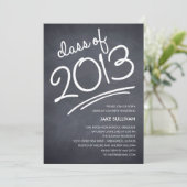 黒板書の卒業招待状 招待状 (スタンド正面)