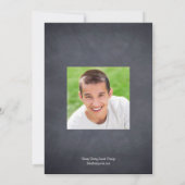 黒板書の卒業招待状 招待状 (裏面)