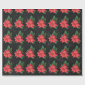 黒板植物性メリークリスマスウォーター色 ラッピングペーパー (フラット)