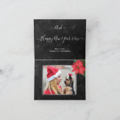 黒板植物性メリークリスマスフォト シーズンカード (内部)