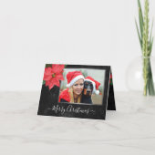 黒板植物性メリークリスマスフォト シーズンカード (正面)