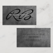 黒板模様ブラックモノグラム名刺 名刺 (正面/裏面)