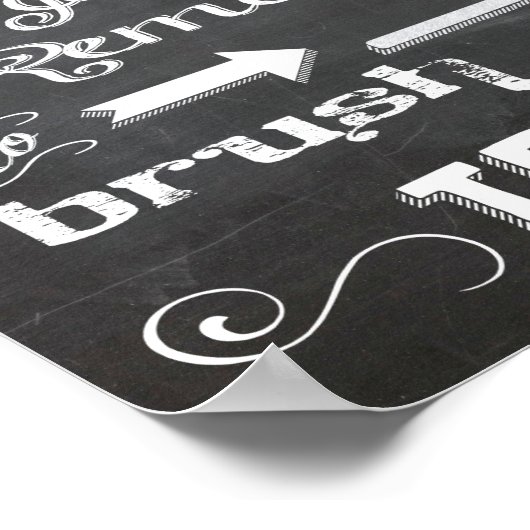 黒板歯のポスターを磨きなさい ポスター (角)