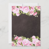 黒板水彩フローラブライダルシャワー 招待状 (裏面)