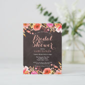 黒板水彩フローラブライダルシャワー 案内ポストカード (スタンド正面)