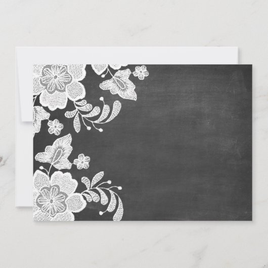 黒板水彩筆跡の写真 セーブザデート (裏面)