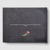 黒板水彩花絵画の素朴 ゲストブック (裏面)