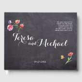 黒板水彩花絵画の素朴 ゲストブック (正面)