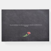 黒板水彩花絵画の素朴 ゲストブック (裏面)