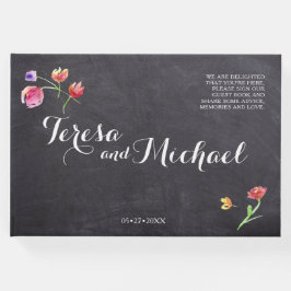 黒板水彩花絵画の素朴 ゲストブック