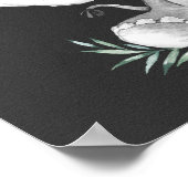 黒板水彩象ベビーシャワー ポスター (角)