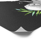 黒板水彩象ボーイベビーシャワー ポスター (角)