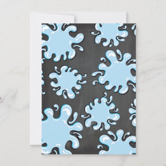 黒板水気球戦争の誕生日パーティー 招待状 (裏面)