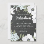 黒板水色アネモン献身 招待状 (正面)