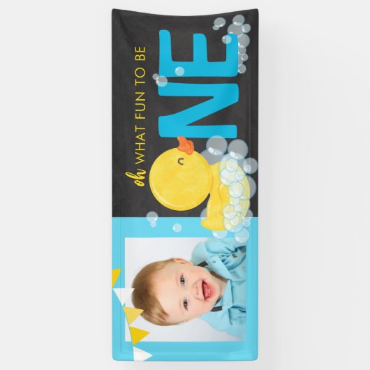 黒板水色アヒルOh何おもしろい写真パーティー 横断幕 (縦)