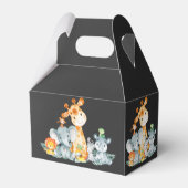 黒板水色ジャングル動物ベビーシャワー フェイバーボックス (裏面サイド)