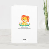 黒板水色ライオンありがとう サンキューカード (裏面)