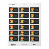 黒板水色ライオンありがとう ラベル (フルシート)