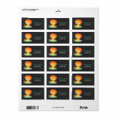 黒板水色ライオン ラベル (フルシート)