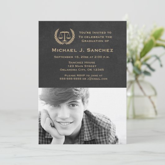 黒板法科卒業 招待状 (スタンド正面)