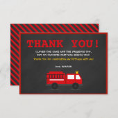 黒板消防士誕生日サンキューカード サンキューカード (正面/裏面)