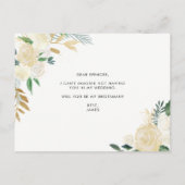 黒板淡い色の牡丹が俺の船乗りだ インビテーションポストカード (裏面)