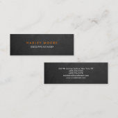 黒板灰色モダンプロフェッショナルトレンディー平野 スキニー名刺 (正面/裏面)