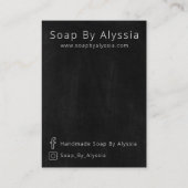 黒板無料サンプル石鹸表示カード 名刺 (裏面)