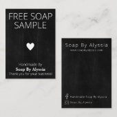 黒板無料サンプル石鹸表示カード 名刺 (正面/裏面)