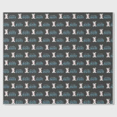 黒板牛の男の子の赤ちゃんシャワー ラッピングペーパー (フラット)