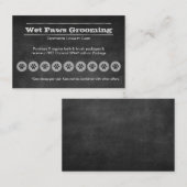 黒板犬またはペットグルーミング ロイヤリティカード (正面/裏面)