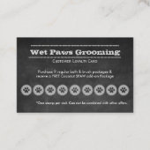 黒板犬またはペットグルーミング ロイヤリティカード (正面)