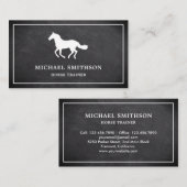 黒板白馬乗りインストラクター 名刺 (正面/裏面)