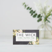 黒板石けん蝋燭大豆ろう液及びDIY船 名刺 (スタンド正面)