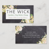 黒板石けん蝋燭大豆ろう液及びDIY船 名刺 (正面/裏面)