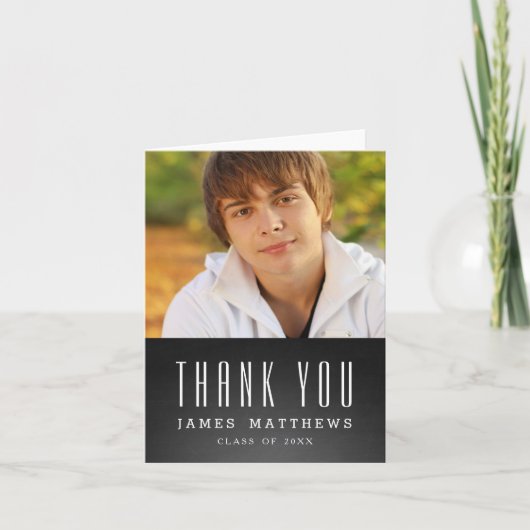 黒板砂利 |卒業サンキューカード サンキューカード (正面)