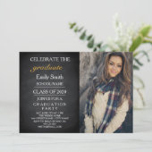 黒板祝卒業パーティー 招待状 (スタンド正面)